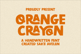 Orange Crayon Font: a Creative Toolkit for Design