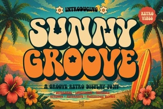 Sunny Groove: a Playful Display Font for Your Projects